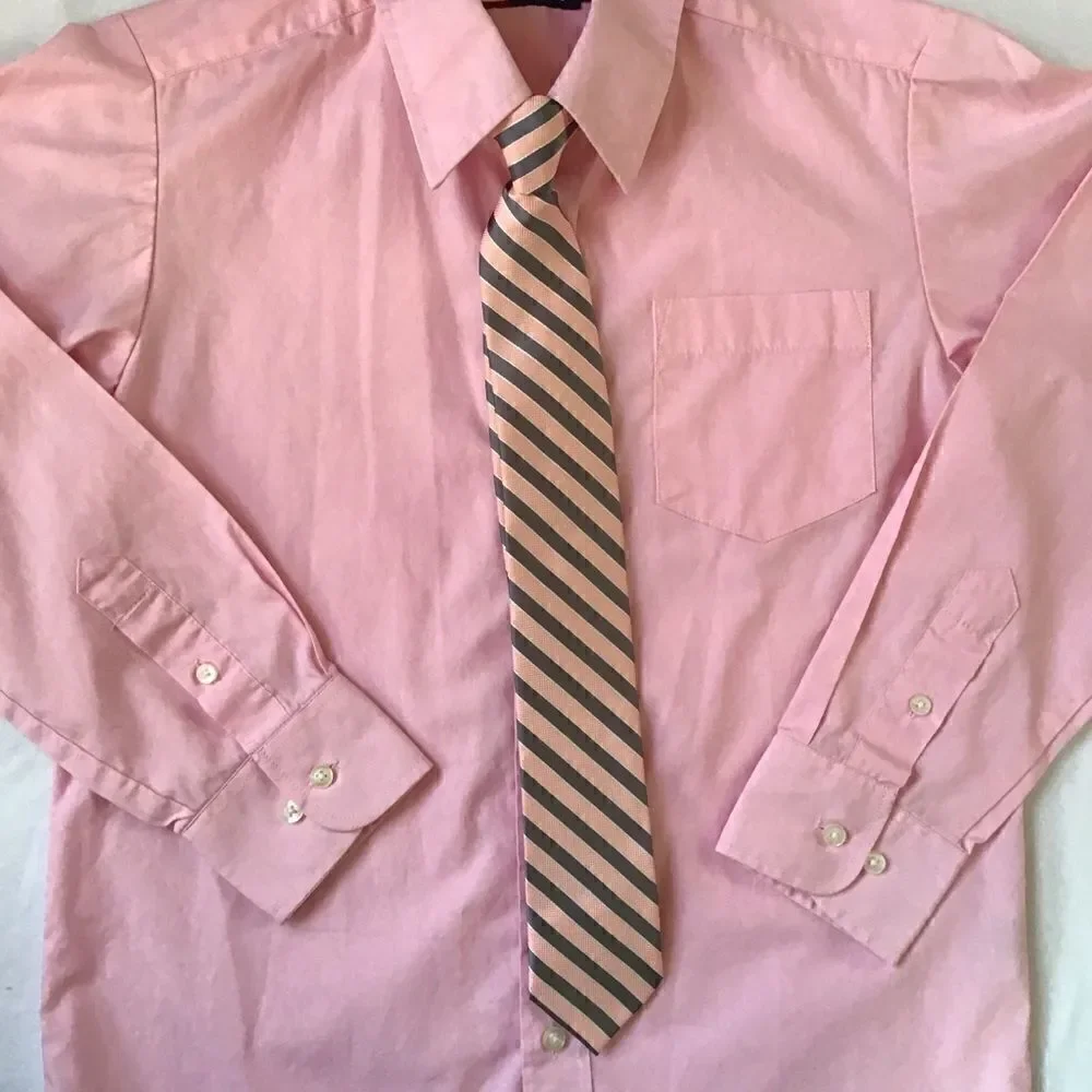 Striped Polyester Clip On Tie